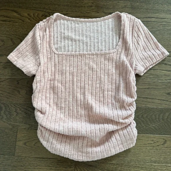 Pink Side Ruched Top - Picture 2 of 3